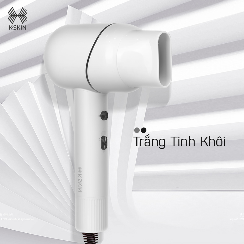 Máy sấy tóc Ion K.SKIN KD318 làm khô nhanh, giúp tóc mềm mượt, 2 chế độ sấy nóng lạnh, không gây ồn