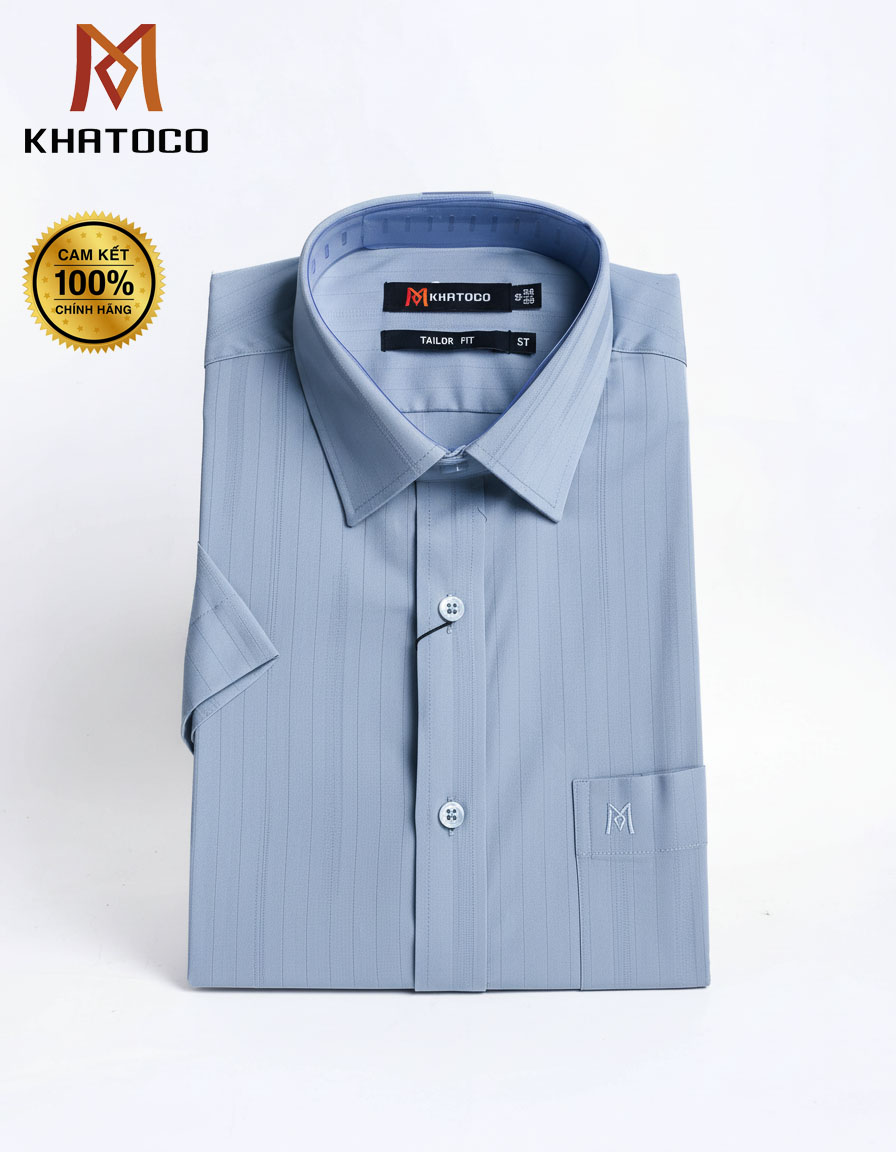 Áo sơ mi nam tay ngắn Khatoco(S-5XL)