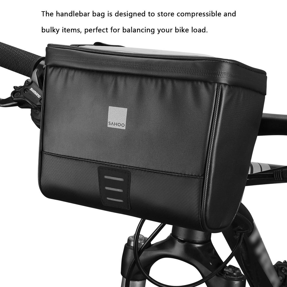 Túi xe đạp phía trước, túi giỏ xe đạp Pannier thiết kế ngăn trong chứa màn hình cảm ứng