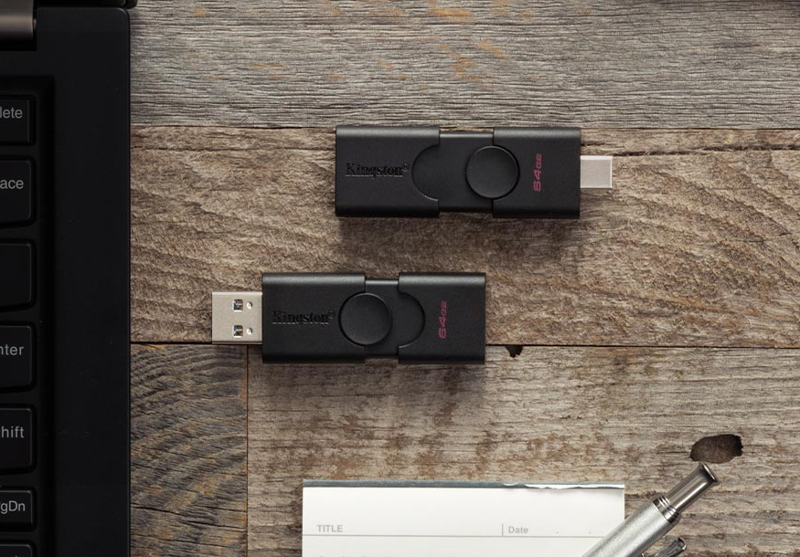 USB Kingston 3.2 Gen 1 32Gb DataTraveler Duo Cổng Type A và Type C DTDE/32GB - Hàng chính hãng