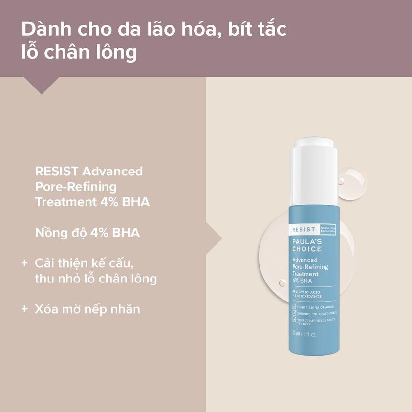 Tinh Chất Tái Tạo Tế Bào Cho Da Lão Hóa Resist Advanced Pore - Refining Treatment 4% BHA  (Mã 7791)