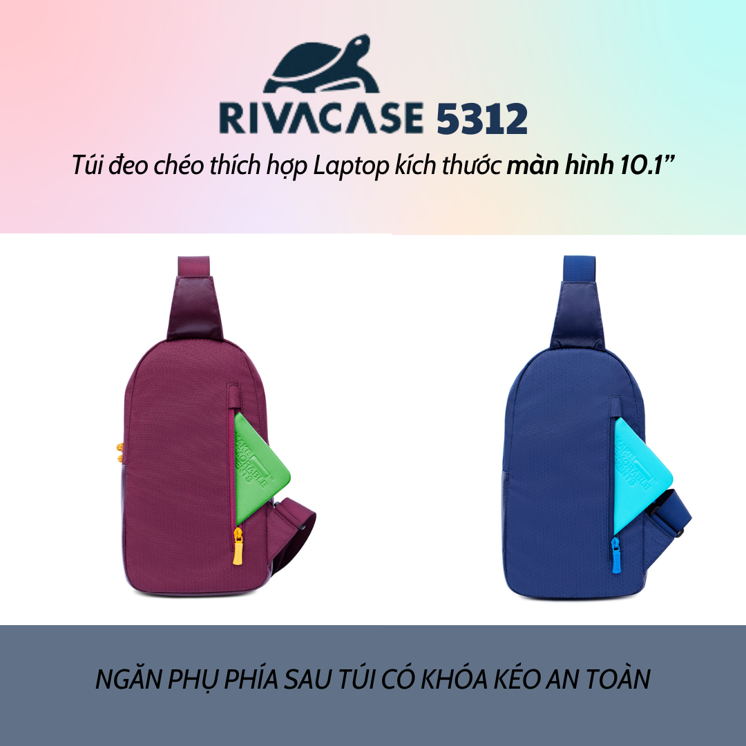 Túi Đeo Chéo Thắt Lưng RIVACASE 5312 - Bảo Hành 24 Tháng - Hàng Chính Hãng