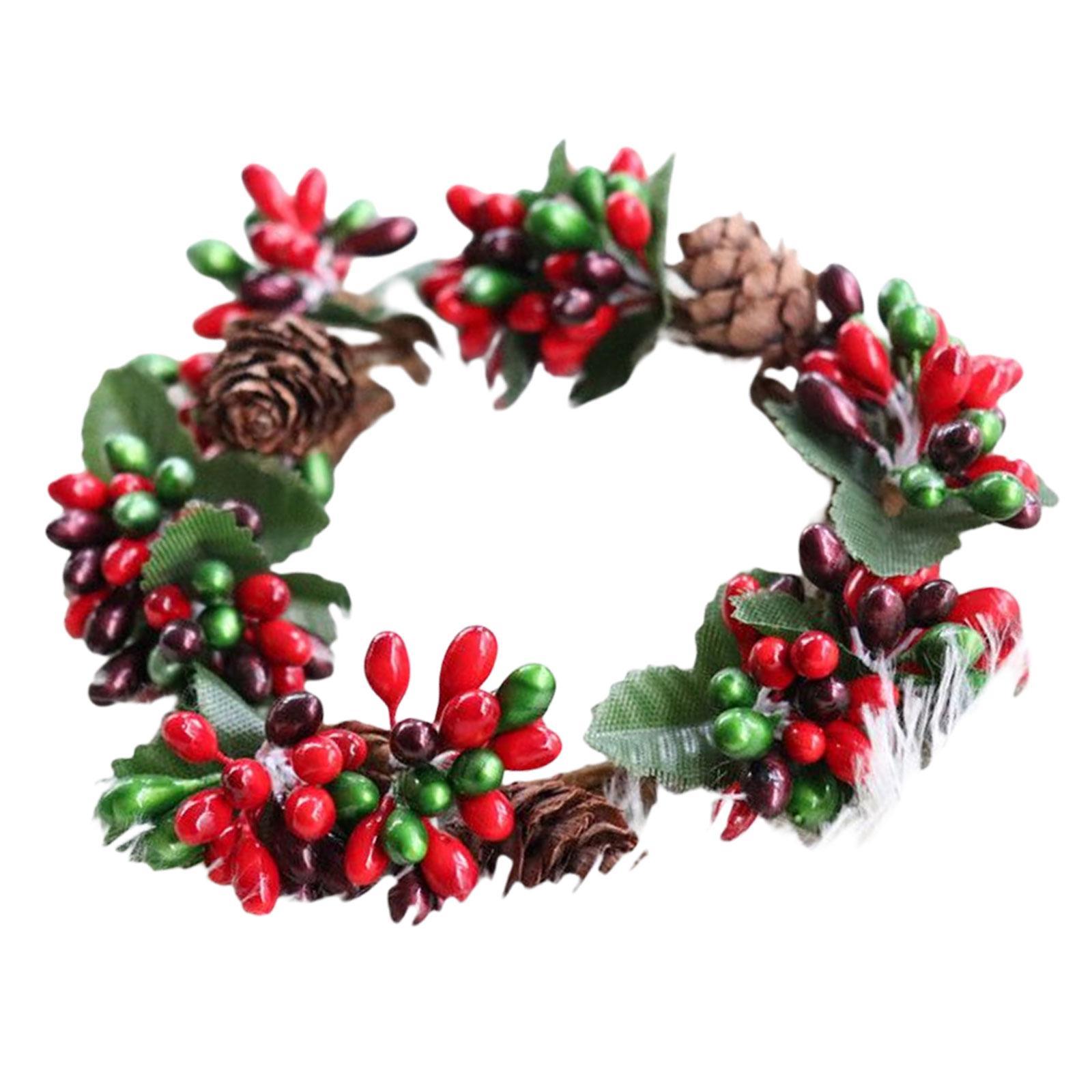 Artificial Christmas Candle Garland for Wedding Dining Table Decoration
