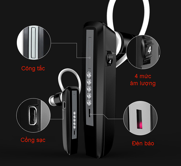 Tai nghe Bluetooth nhét tai Loại dài - GOODMI AG101