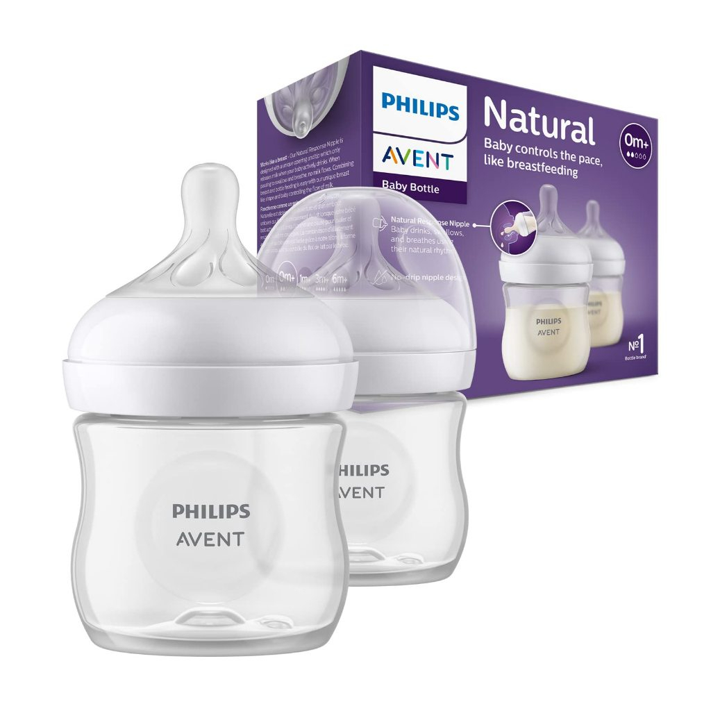 Bộ 2 bình sữa Avent Natural nhựa PP mẫu 3.0 125ml/260ml/330ml, được đổi ty