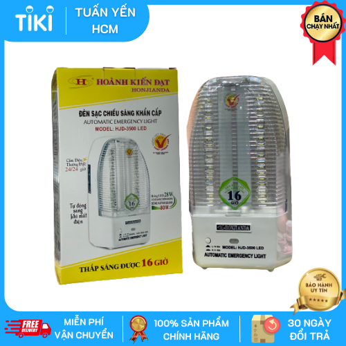 Đèn sạc tích điện chiếu sáng khẩn cấp Honjianda HJD-3500 LED - Hàng chính hãng
