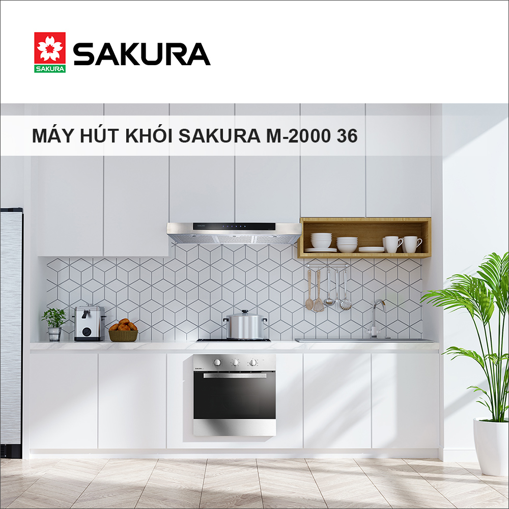 Máy Hút Mùi Treo Tường Sakura M-2000-36 (Made in Taiwan) - Hàng Chính Hãng