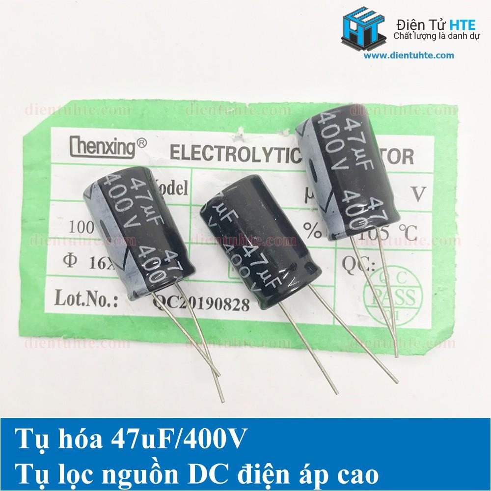 Bộ 4 tụ điện 47uF 400V 16x25mm