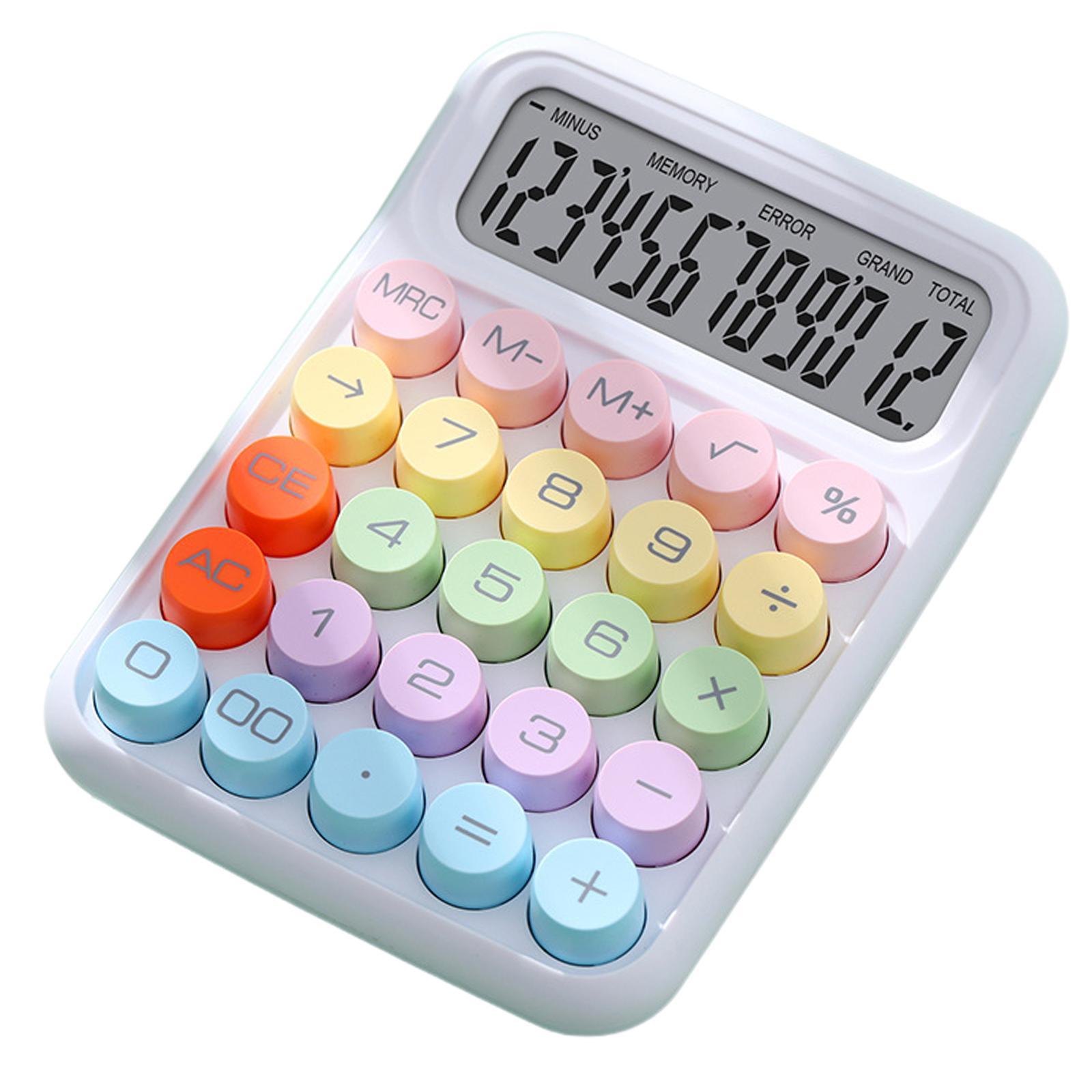 Mechanical Button Calculator Calculator Standard Calculator, with Non Slip Mat Desktop Calculator Office Calculator for Class, Home