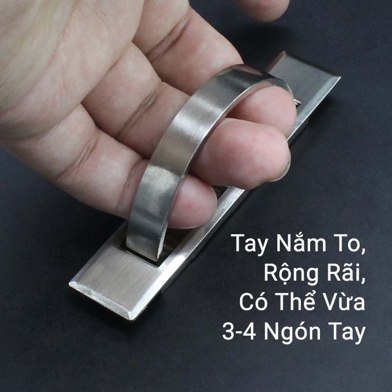 Tay Nắm Âm Tủ KUNBE Lật Xoay 180º Cao Cấp - Dùng Làm Tay Kéo, Tay Nắm Cho Cửa, Tủ, Ngăn Kéo Tạo Thẩm Mỹ