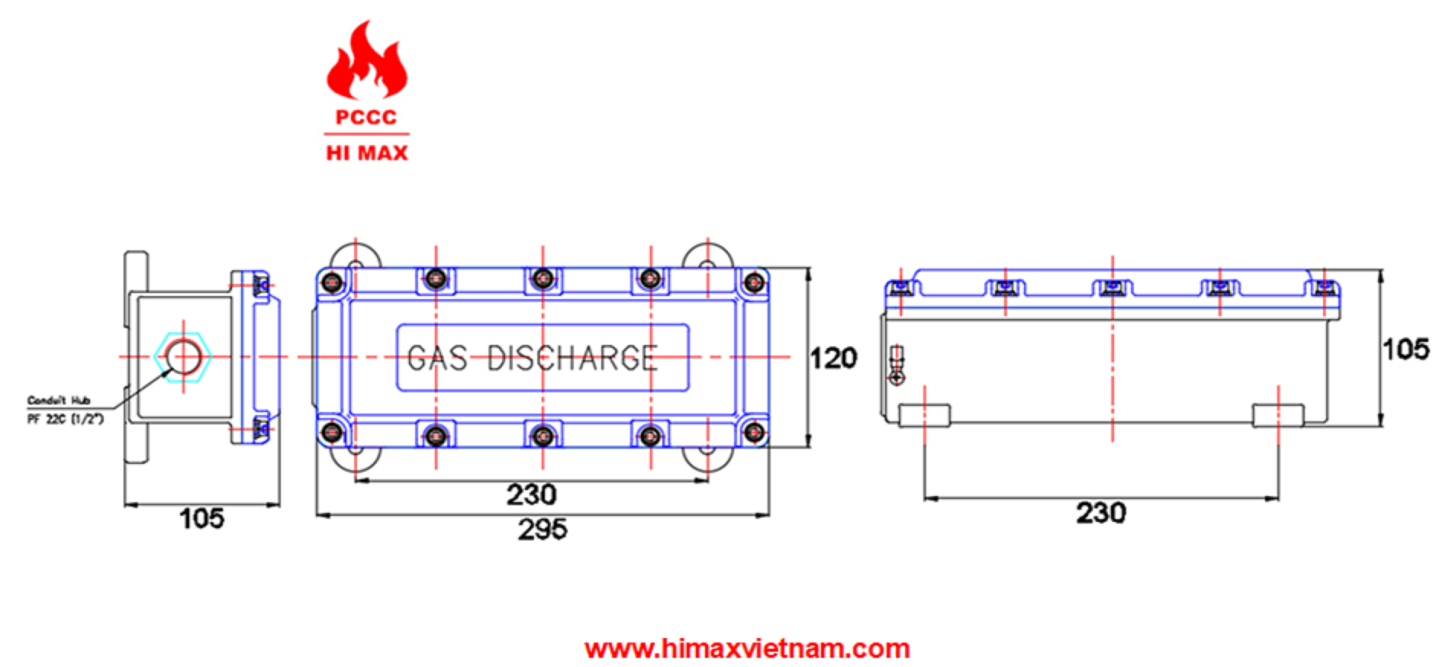 Đèn cảnh báo xả khí gas chống nổ hi max FUFL