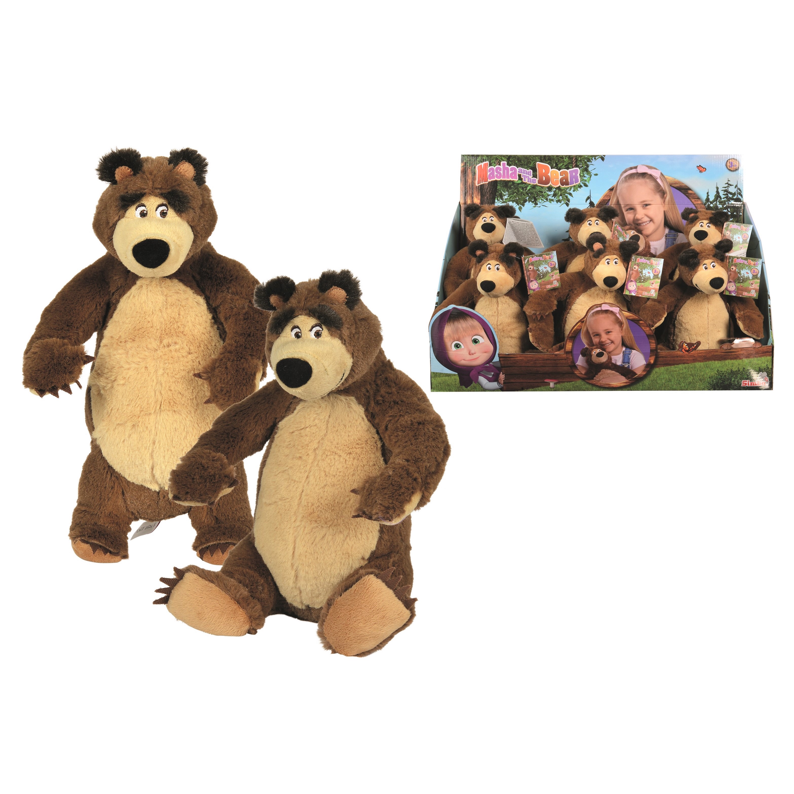 Đồ Chơi Gấu Bông Dành Cho Bé MASHA AND THE BEAR Masha Plush Bear 109301071 _ Giao 1 Con Gấu Bông Mẫu Ngẫu Nhiên - Đồ Chơi Simba Chính Hãng (25 cm)