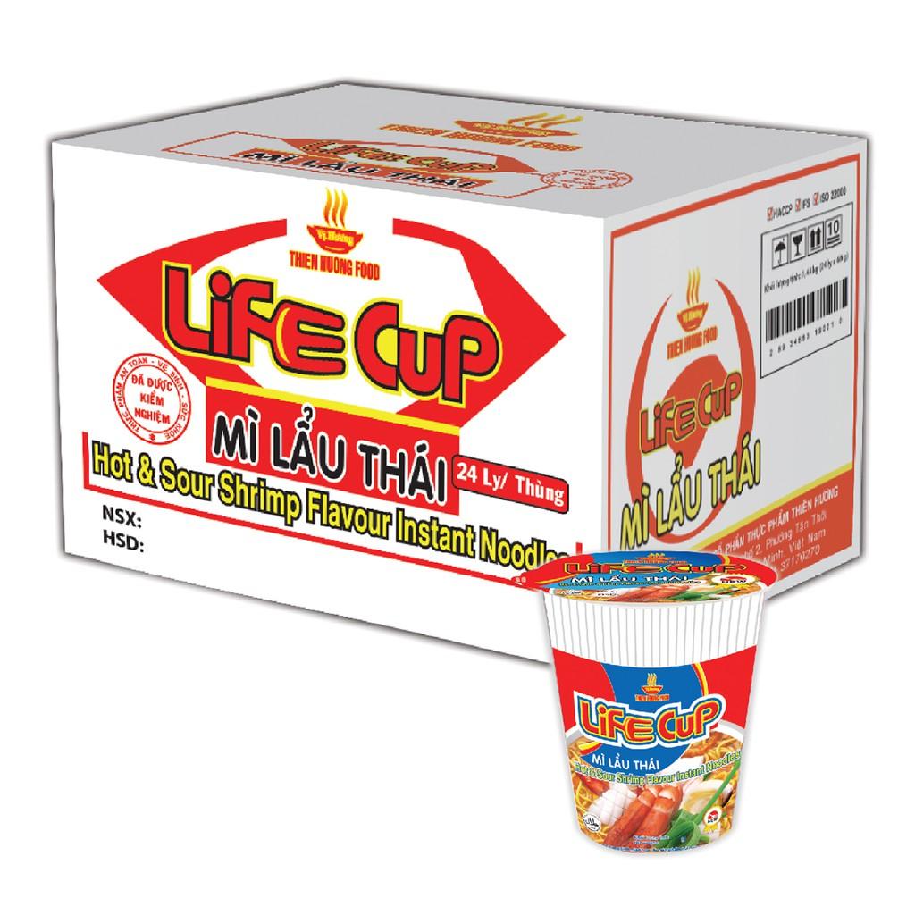  Thùng 24 Ly Mì Lẩu Thái Life Cup 60g/ly