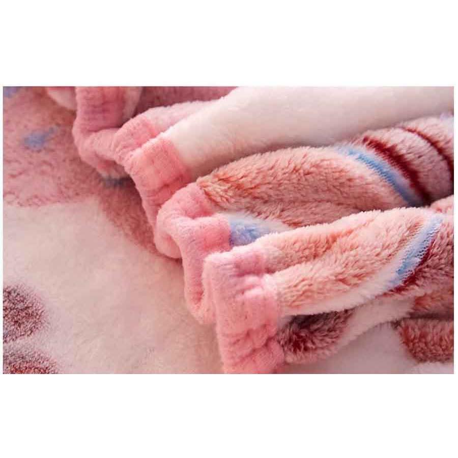 WOSTAR Mùa Đông Ấm Dép Nỉ Thun Trang Bị Tấm Bảo Vệ Nệm Bao In Họa Tiết Hoa Sang Trọng Siêu Mềm Ấm Cúng Giường Đôi Giường