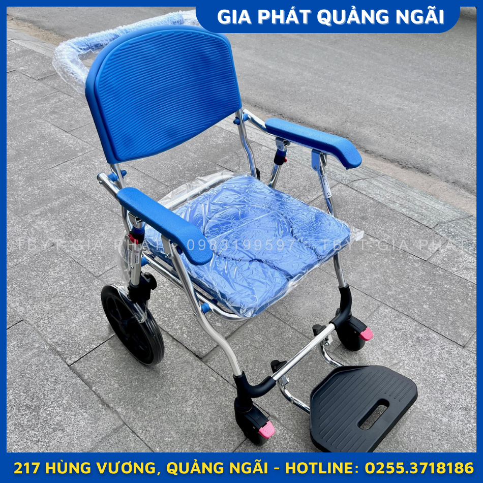 GHẾ BÔ VỆ SINH ĐA NĂNG GẤP GỌN GBM-018 HỢP KIM NHÔM CAO CẤP DÙNG NHƯ GHẾ TẮM, GHẾ NGỒI, XE LĂN