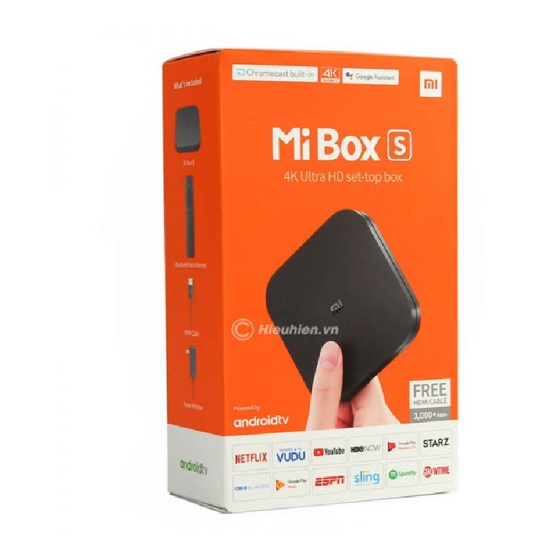 Tivi box Xiaomi Mi Box S EU 4K- Tiếng Việt - Hàng Chính hãng - PFJ4086EU