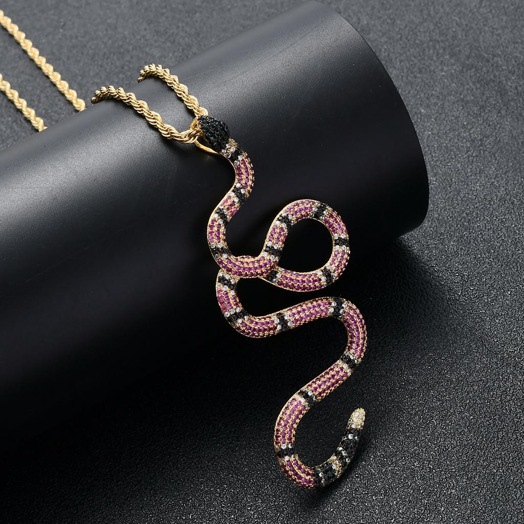 Rapper Essentials-Snake Shape Pendant Necklace-Personality