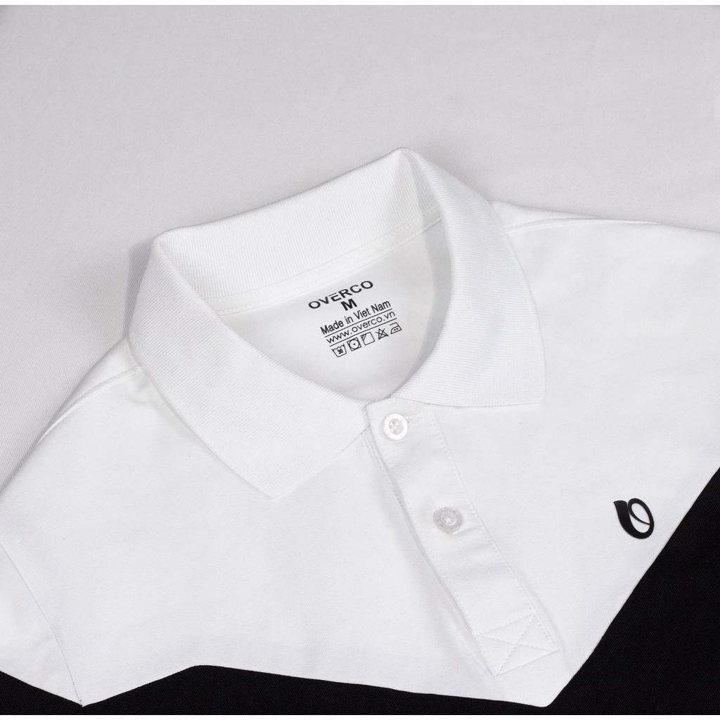 Áo Thun Nam COMBI POLO OVERCO Cổ Trụ Bẻ Dệt, In Logo Nhiệt Cao Su, Chất Vải Mềm Mịn