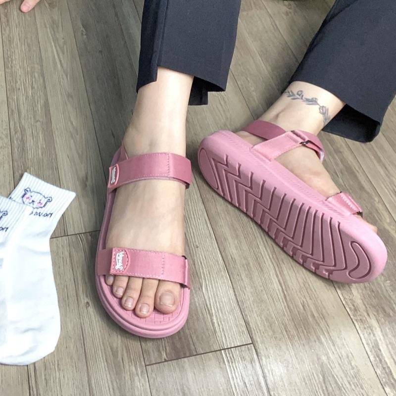 Giày Sandal Nữ Đi Học YANKI Chính Hãng Quai Ngang YK68 - Hồng