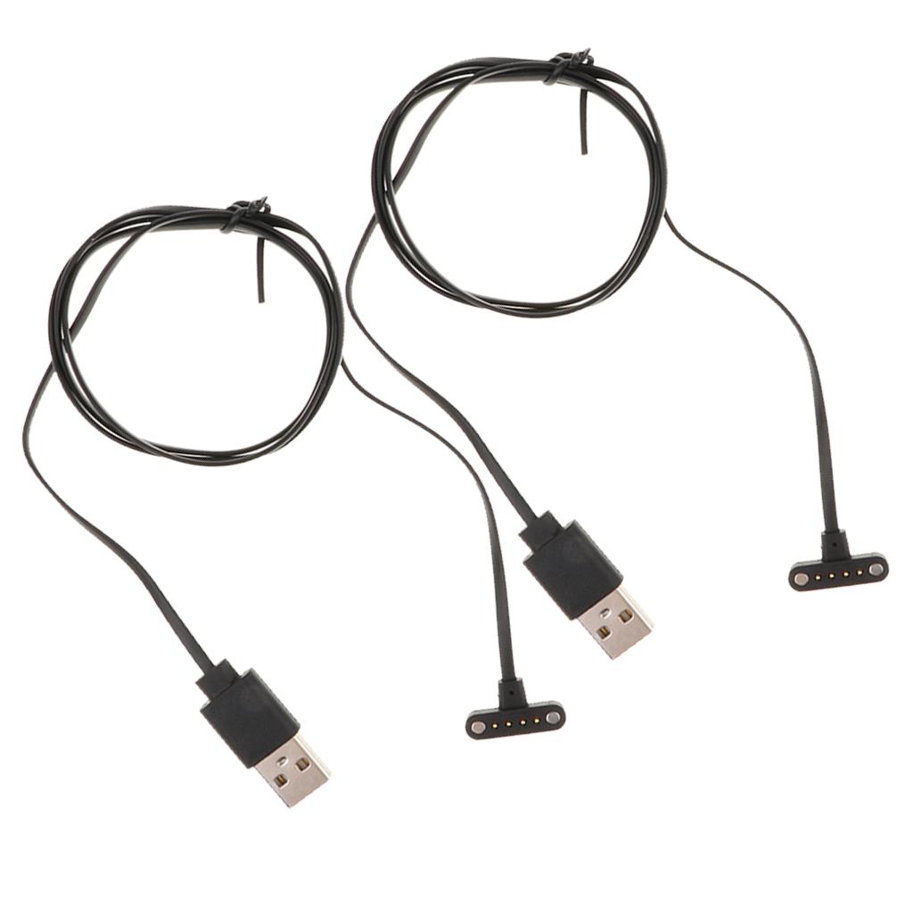 2 Miếng Cáp Sạc Cho Đồng Hồ Thông Minh, Có 4 Chân Từ Hấp Phụ USB Cáp Sạc Cho Đồng Hồ Thông Minh