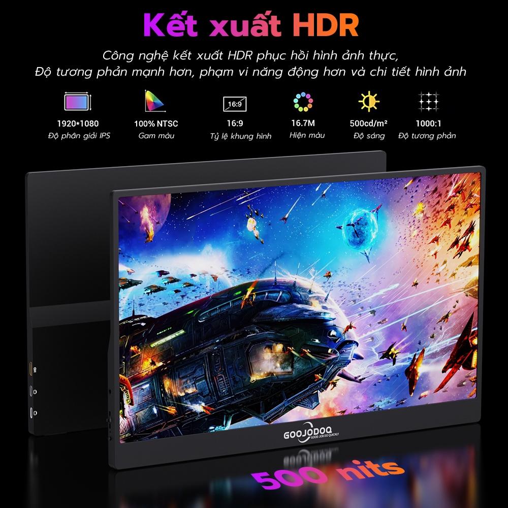 [HÀNG CHÍNH HÃNG GOOJODOQ] Màn Hình Di Động GOOJODOQ Dành Cho Laptop Đế Kéo Dài Loa Ps4  Điện Thoại PC Android Switch Macbook HDMI Bảo hành chính hãng