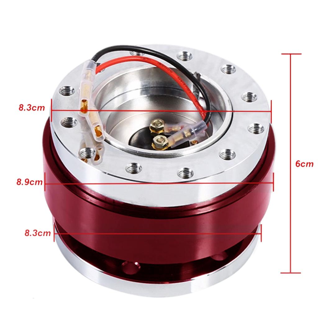 Universal Steering Wheel Hub Adapter Metal Replacement Parts Accessories Red