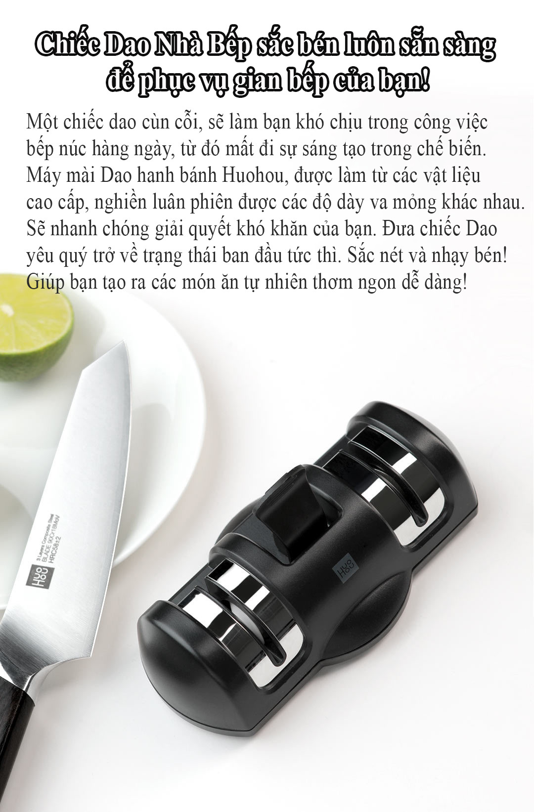 Dụng cụ mài dao hai bánh Huohou HU0045