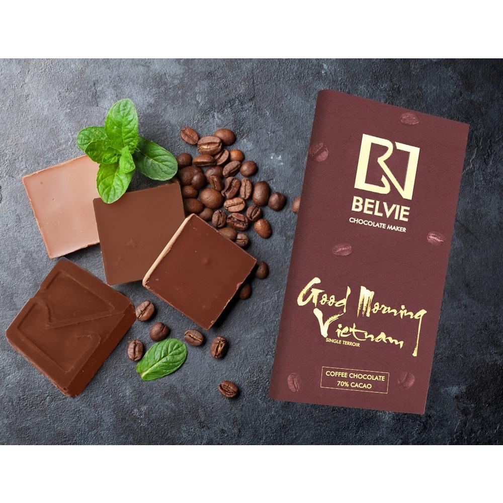 Bộ 3 thanh socola đen cafe 70% cacao
