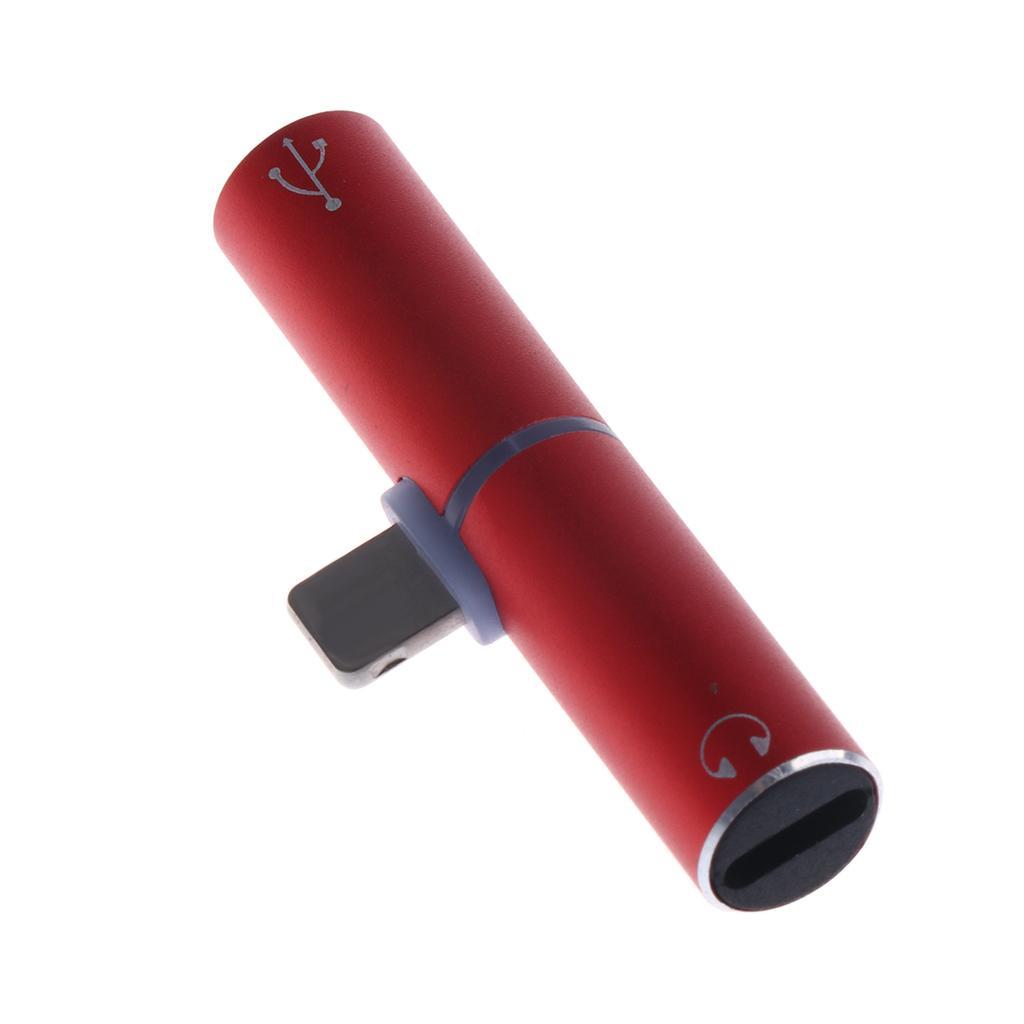 Aluminum Charger Audio Headphone Jack Adapter with Led Indicator Light
