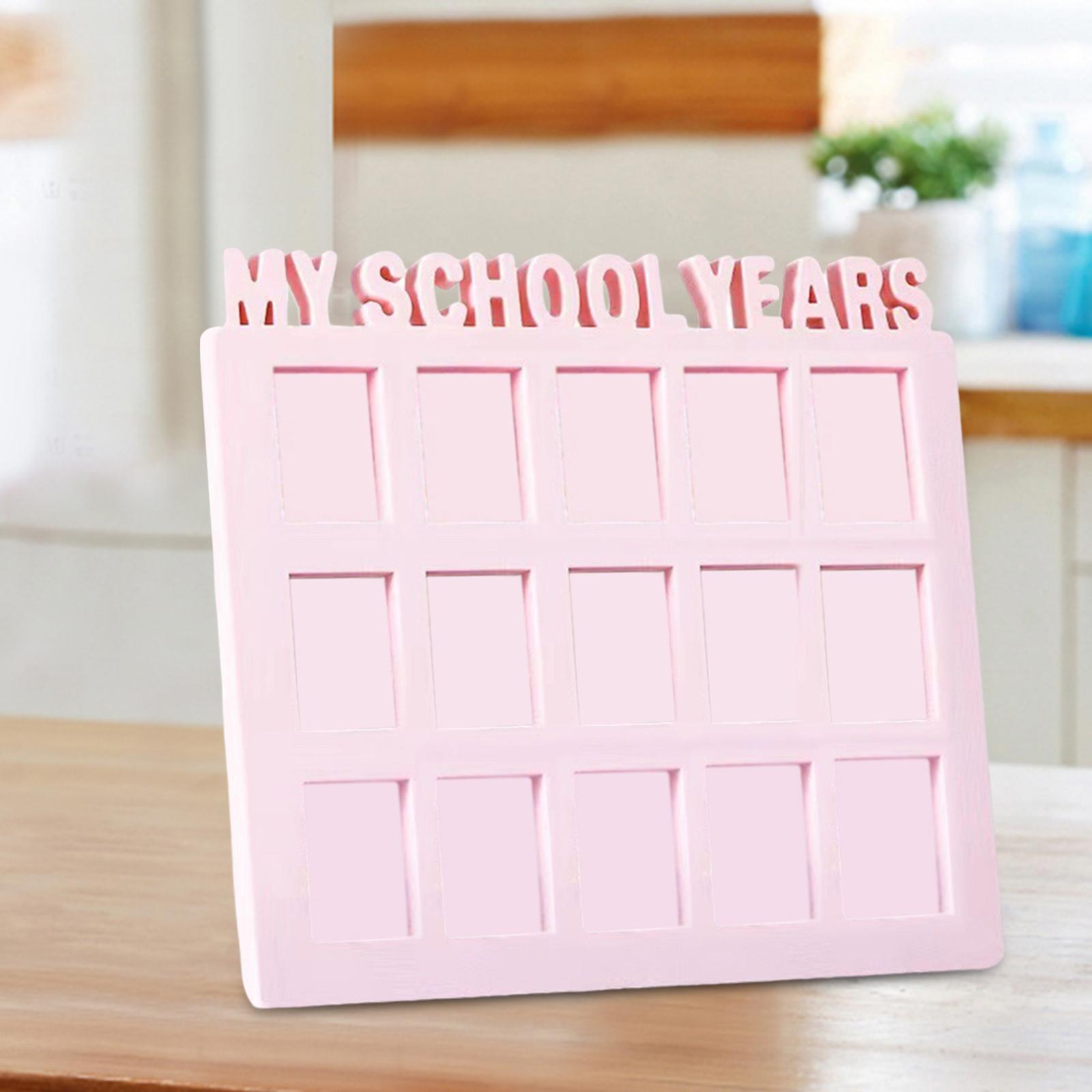 School Years Picture Frame Gift Graduation Photo Frame Displays 15 1.6x2 Pictures for Wall and Tabletop