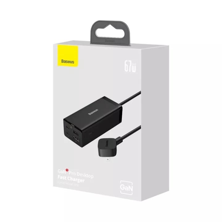 Bộ sạc nhanh 67W kiêm hub chuyển đổi HDMI Baseus GaN5 Pro- hàng chính hãng