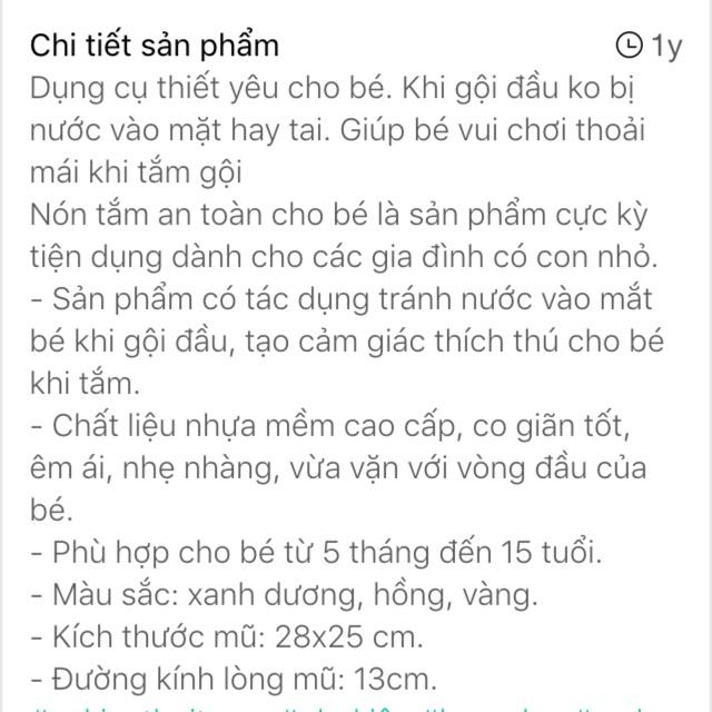 Mũ gội đầu - cắt tóc cho bé kGG