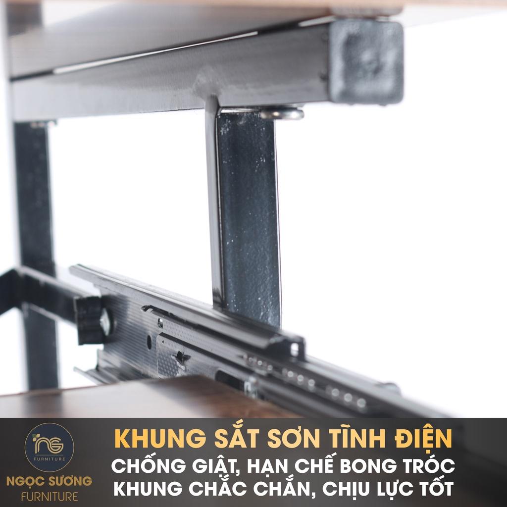 Bàn học sinh cấp 1 có khay đựng máy tính BAN04 dài 91cm x rộng 43cm x cao 73cm