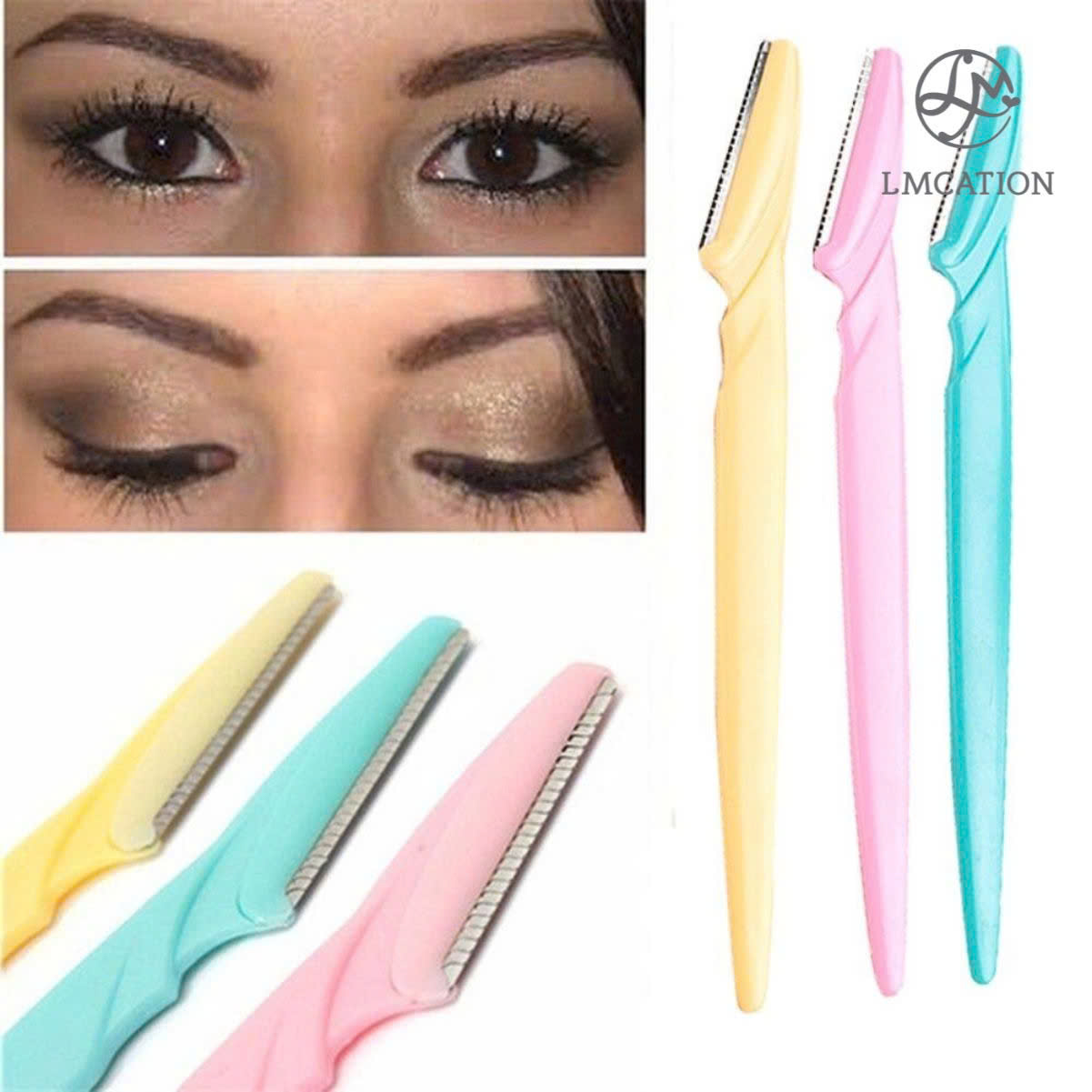 Bộ 3 Dao Tỉa Lông Mày 3 Màu – Gọn Gàng &amp; Sắc Nét