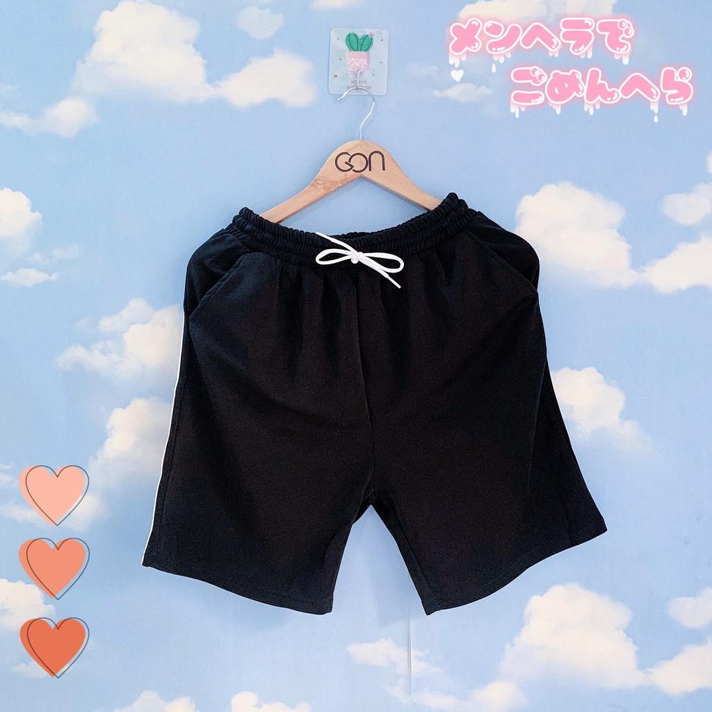 Quần Short Kẻ 2 Sọc Ônsg Rộng Ulzzang Unisex