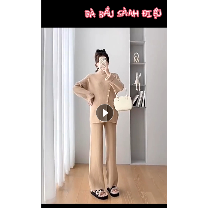 Sét bộ đồ bầu sét len bầu mùa đông hàng pc 0411-034