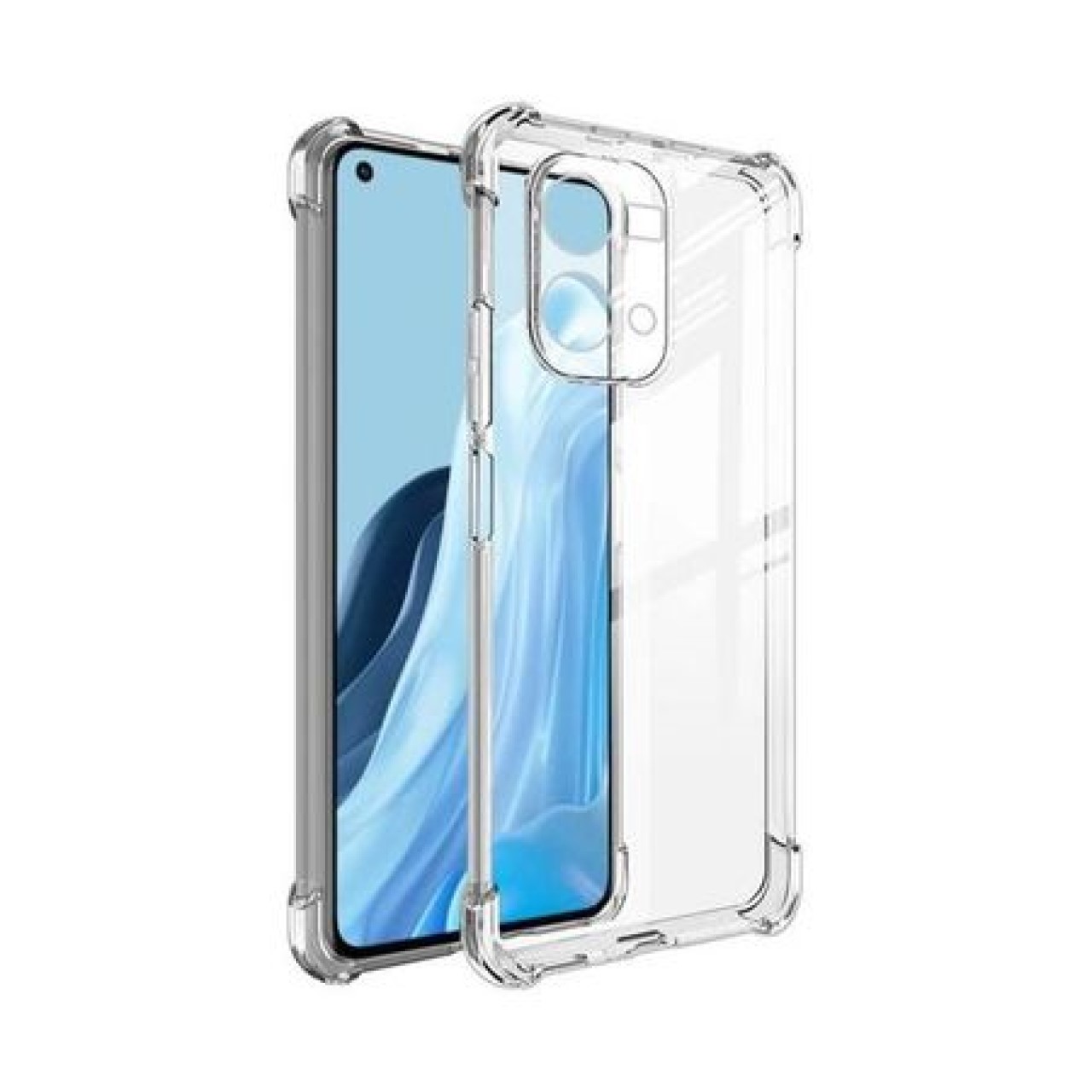 Ốp lưng cho Oppo Reno 2 3 4 5 6 7 8 F Z Pro 5G 4G trong suốt chống sốc bật led phát sáng