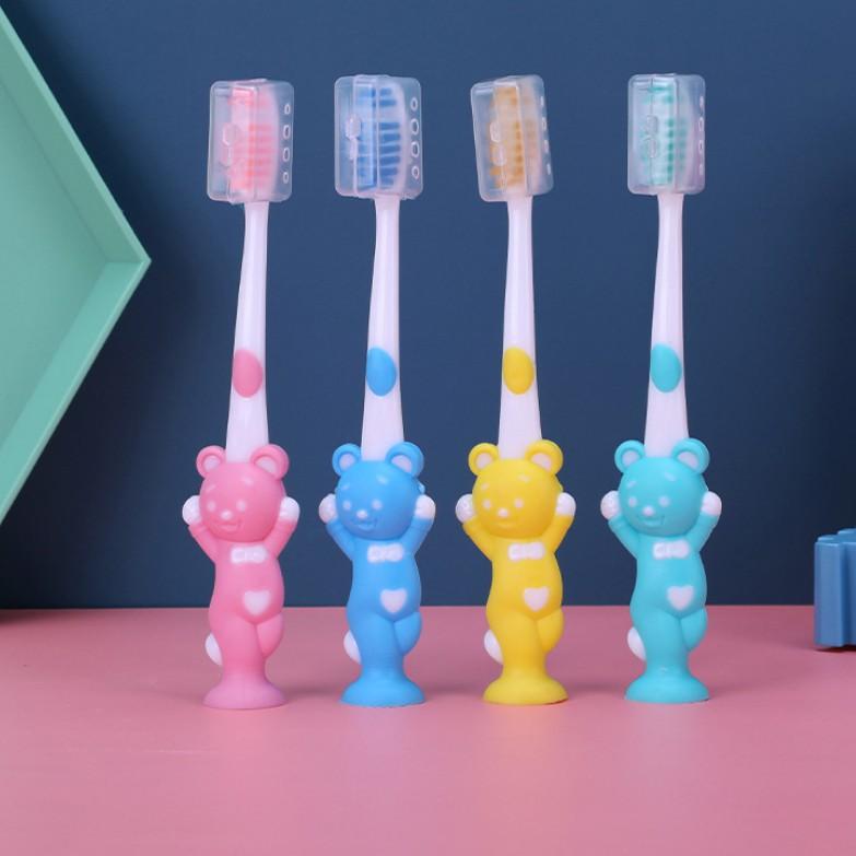 Túi 4 bàn chải đánh răng trẻ em lông mềm Nhật bản