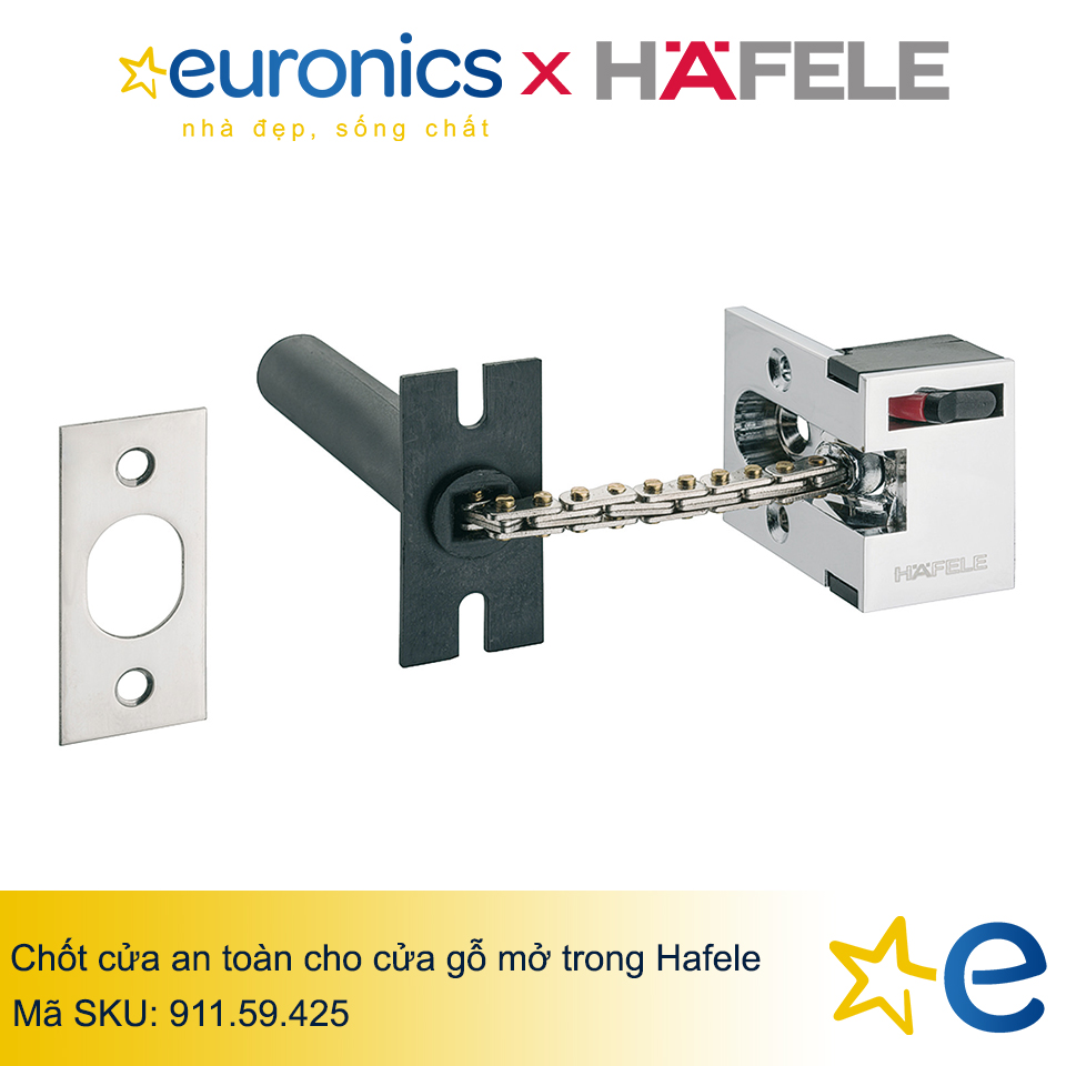 CHỐT CỬA AN TOÀN CHO CỬA GỖ MỞ HƯỚNG VÀO BÊN TRONG HAFELE/911.59.425 - HÀNG CHÍNH HÃNG