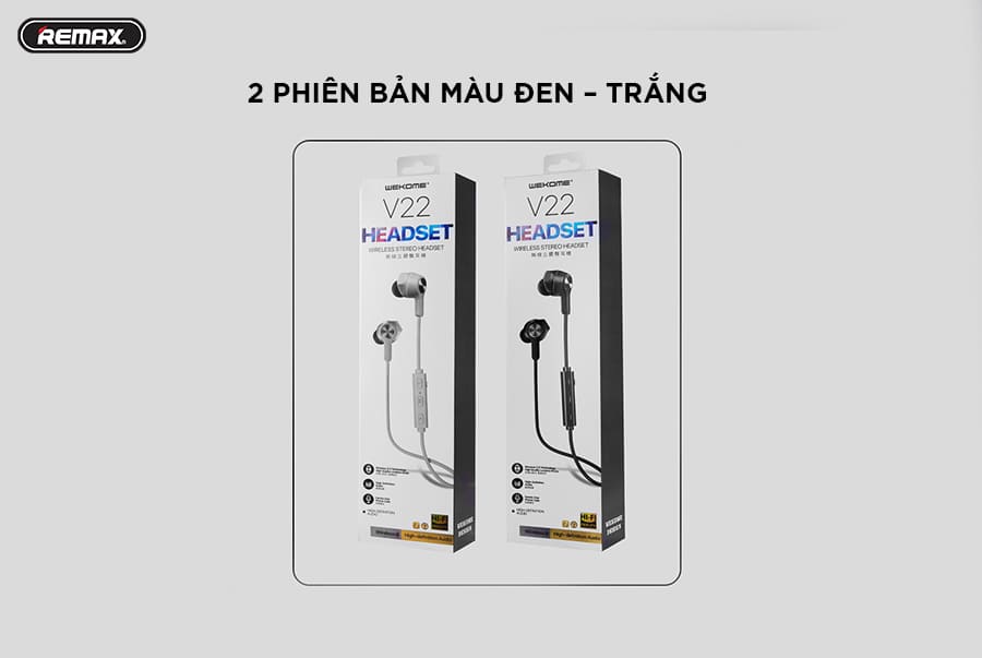 Tai Nghe Bluetooth 5.0 REMAX WK-V22 - Hàng Chính Hãng