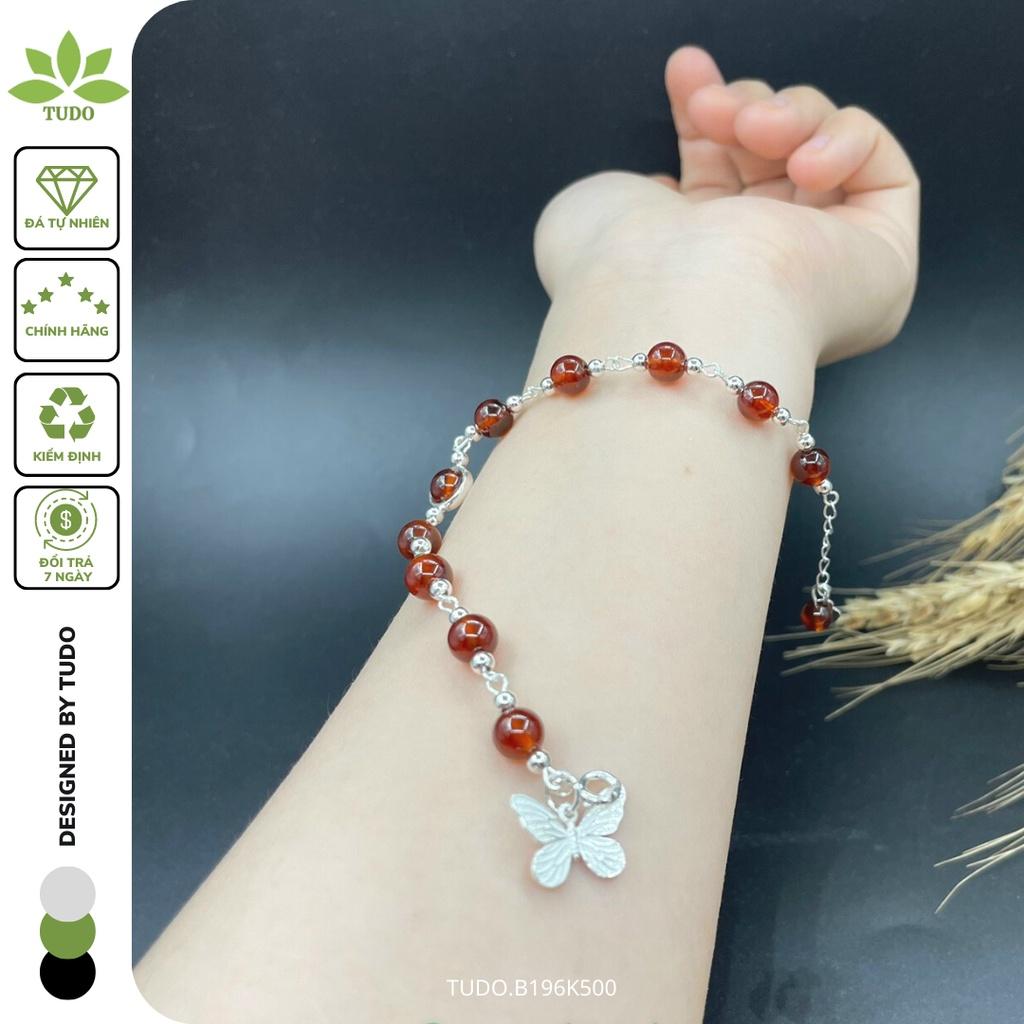 Lắc Tay Nữ Bạc Cao Cấp GN Mix Charm Hồ Điệp Mệnh Thổ, Hỏa TUDO B196K500