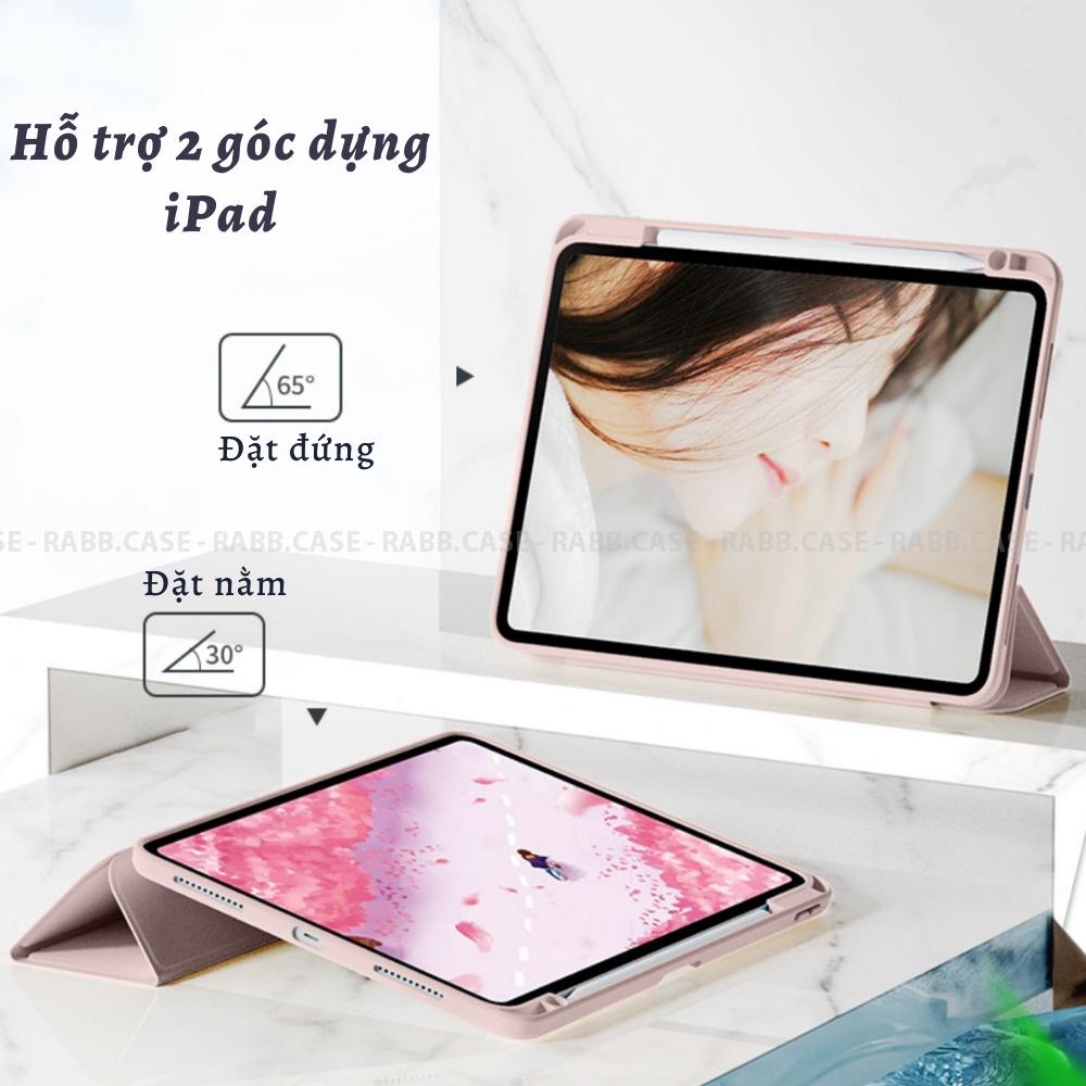 Bao da ốp lưng Tablet có nắp nam châm tháo rời, mặt lưng trong suốt cho Air 4,5, Pro 11 inch, 12.9 inch, Mini 6