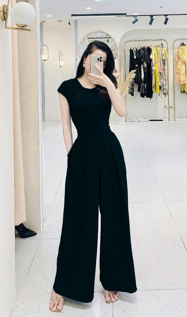 JUMPSUIT SUÔNG CHÉO DÂY EO 13609