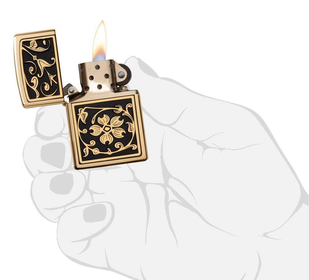 Bật Lửa Zippo Gold Floral Flourish 20903