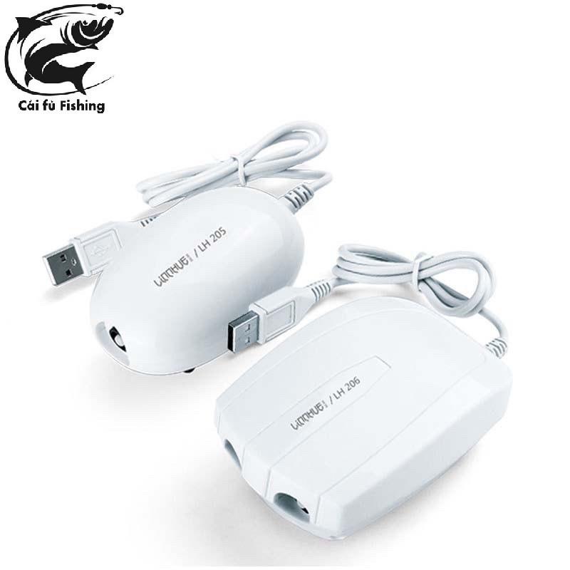 Máy sục oxy hồ cá , sục khí bể cá USB chuyên dụng loại ổ đơn , ổ kép cao cấp