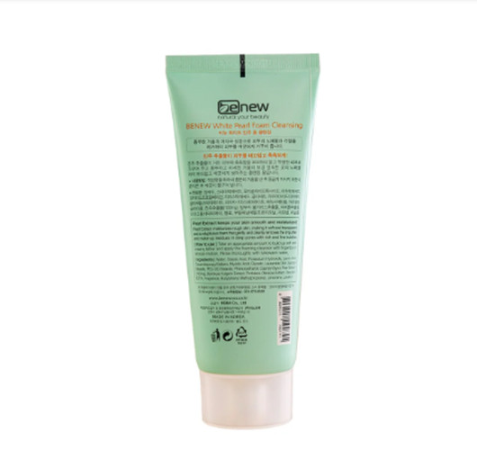 Sữa rửa mặt ngọc trai trắng da Benew White Pearl 100ml tặng móc khóa