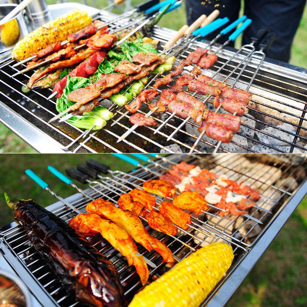 Bếp nướng than hoa BBQ ngoài trời, dã ngoại- Chất liệu INOX cao cấp, gấp gọn tiện lợi
