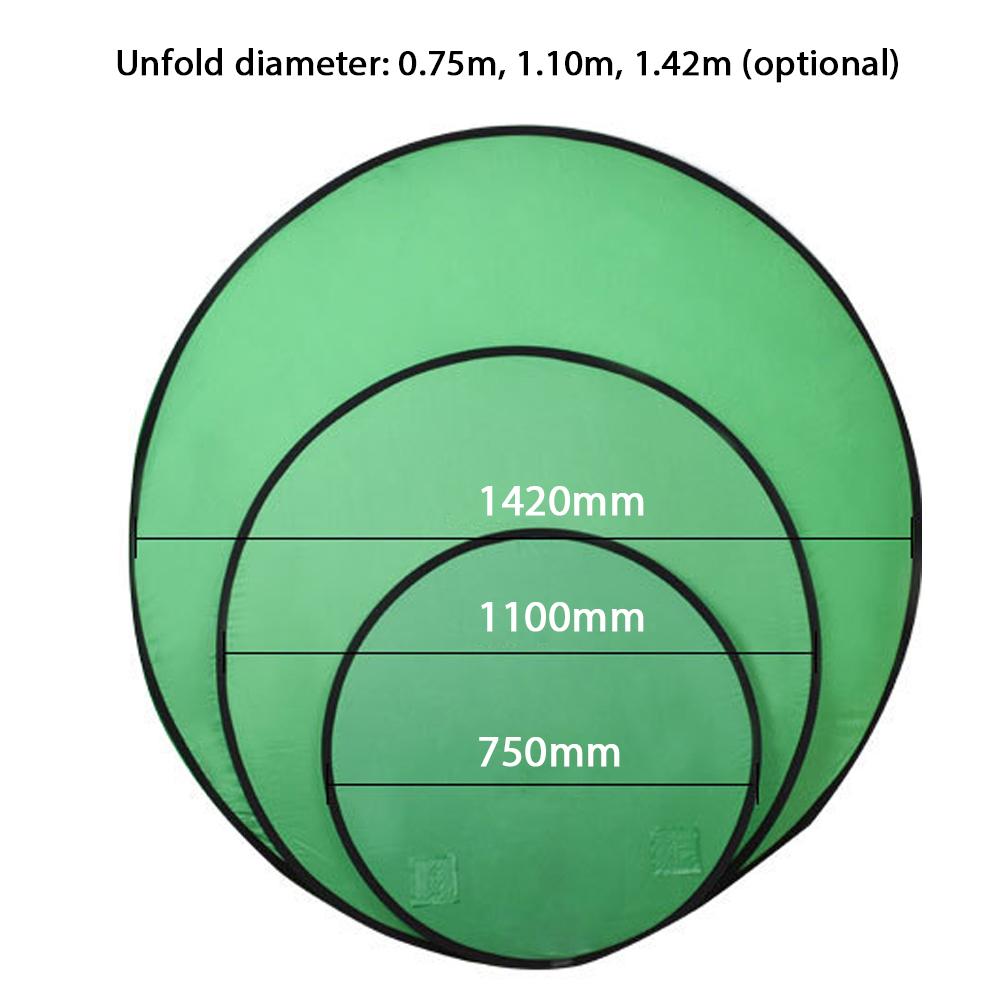 Phông nền màn hình màu xanh lá chuyên nghiệp phụ kiện chụp ảnh đường kính 0,75m có thể gập lại