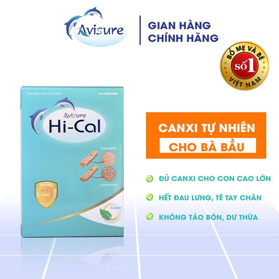 Canxi Nano tự nhiên cho bà bầu Avisure Hical loại 60 viên