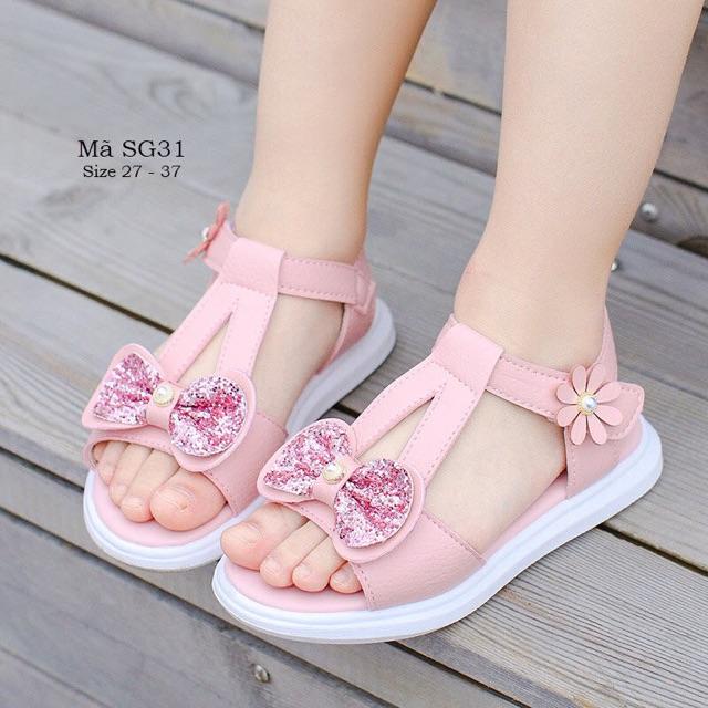 SANDAL BÉ GÁI 3 - 12 TUỔI KIỂU DÁNG HÀN QUỐC SG31 Kèm ảnh thực tế